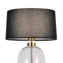 Lampa stołowa AMUR złota transparentna szklana podstawa ciemny abażur - Light Prestige abazur