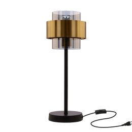 Lampa stołowa SPIEGA czarny / mosiądz lampka nocna nowoczesna loft - Candellux Lighting