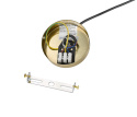 Lampa wisząca ARETTE 1 złota pojedyncza transparentny ozdobny klosz - Light Prestige - szczegoly podlaczenie