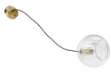 Lampa wisząca ARETTE 1 złota pojedyncza transparentny ozdobny klosz - Light Prestige