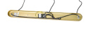 Lampa wisząca ARETTE 3 złota potrójna trzy transparentne klosze - Light Prestige - szczegoly listwy sufitowej
