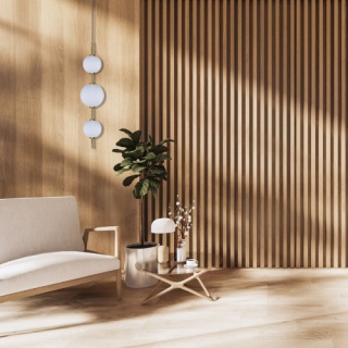 Lampa wisząca DORADO 3 złota pionowa zwis z trzema białymi szklanymi kloszami - Light Prestige