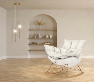 Lampa wisząca LIBRA 60 ON miedziana nowoczesna ledowa listwa - Moosee