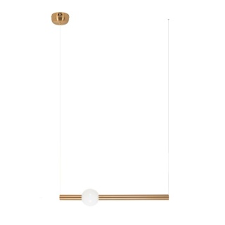 Lampa wisząca LIBRA 60 ON miedziana nowoczesna ledowa listwa - Moosee