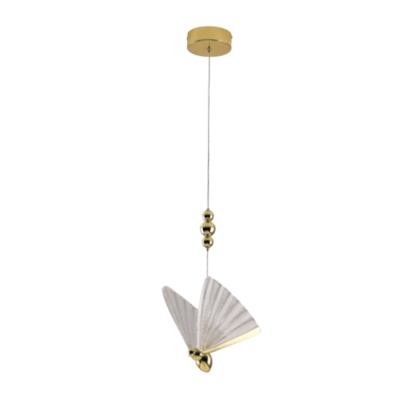 Lampa wisząca MARIPOSA szklany złoty motyl design ozdobna motyw zwierzęcy - Light Prestige