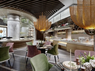 Lampa wisząca MESH 60 złota siateczkowy klosz dekoracyjny - Moosee