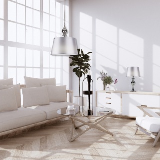 Lampa wisząca PRIMA zawiesie chrom abażur srebrny - Candellux Lighting