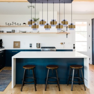 Lampa wisząca SPIEGA czarny / mosiądz duża 8 zwisających szklanych kloszy - Candellux Lighting