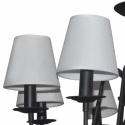 Lampa wisząca WERONA 8 czarna z białymi abażurami klasyczna - Light Prestige detale