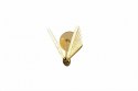 Kinkiet MARIPOSA złoty lampa ścienna w kształcie motyla szklany klosz - Light Prestige - wlaczony