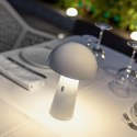 Lampa SHITAKE BLANCO biała nocna biurkowa stołowa na taras wbudowana bateria - New Garden