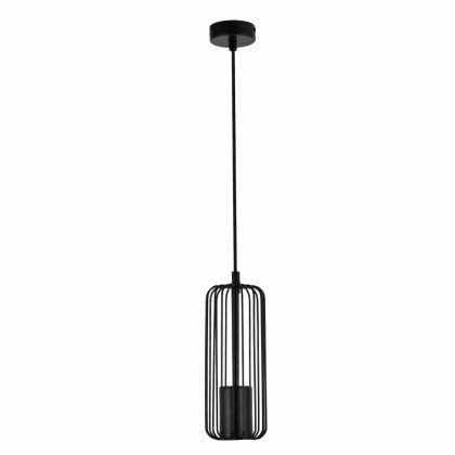 Lampa wisząca SINTRA 1 czarna siateczkowy druciany klosz - Light Prestige