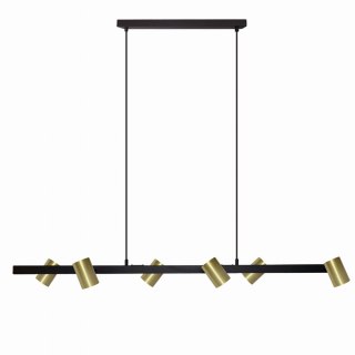 Lampa wisząca SNOW 6 złota linia wisząca z tubkami reflektorami - Light Prestige