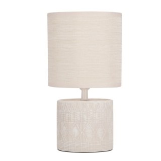Lampa stołowa DINA beżowa ceramiczna z abażurem z tkaniny - Candellux Lighting
