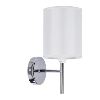 Kinkiet YAN biały abażur / chrom elegancki klasyczny - Candellux