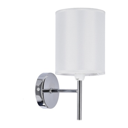 Kinkiet YAN biały abażur / chrom elegancki klasyczny - Candellux