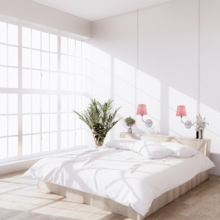 Kinkiet YORK biało-różowy metal / abażur klasyczny skandynawski - Ledea