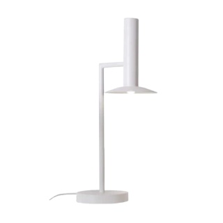 Lampa biurkowa HAT biała oryginalna nietypowy kształt klosza kapelusz - Light Prestige