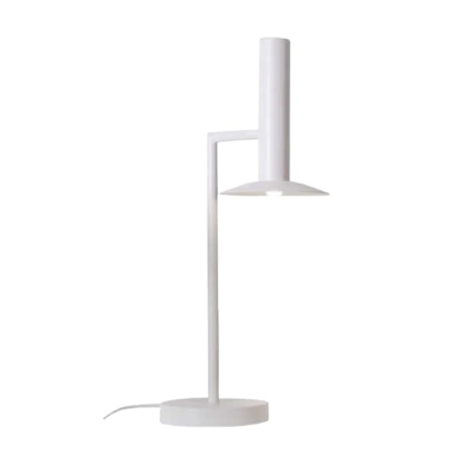 Lampa biurkowa HAT biała oryginalna nietypowy kształt klosza kapelusz - Light Prestige