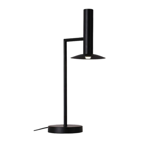 Lampa biurkowa HAT czarna oryginalna nietypowy kształt klosza - Light Prestige