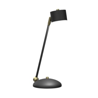 Lampka biurkowa ARENA BLACK/GOLD czarno-złota na biurko stolik nocny - Milagro