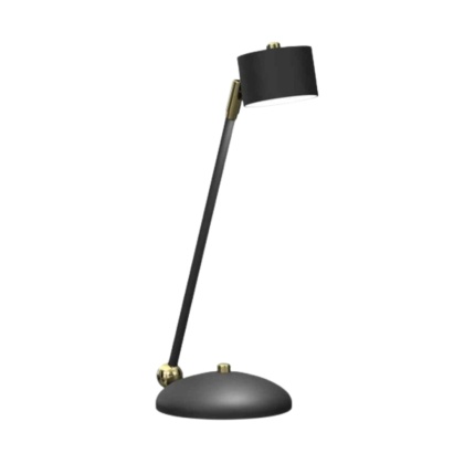 Lampka biurkowa ARENA BLACK/GOLD czarno-złota na biurko stolik nocny - Milagro