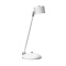 Lampka biurkowa ARENA WHITE / SILVER biało-srebrna na biurko stolik nocny - Milagro
