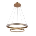 Lampa wisząca HASHIM podwójny ring 60+40cm złoty 22W+34W LED kryształki - Candellux Lighting