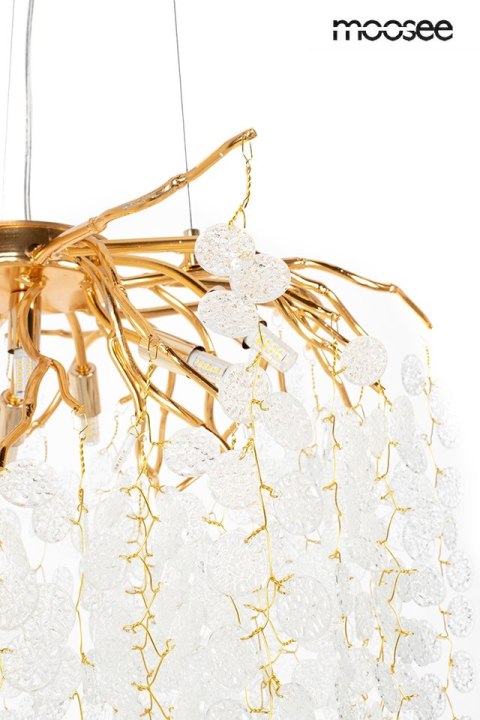 Lampa wisząca RIVIERA 60 złota  clear imitacja gałęzi drzewa piękna - Moosee - detale