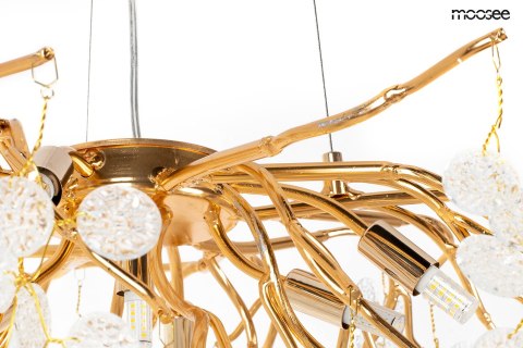 Lampa wisząca RIVIERA 60 złota  clear imitacja gałęzi drzewa piękna - Moosee - detale z bliska