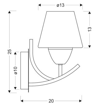 Kinkiet LONDYN czarny / biały - Candellux Lighting