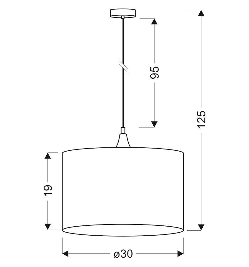 Lampa wisząca LONG 1 czarno-miedziany abażur - Candellux Lighting