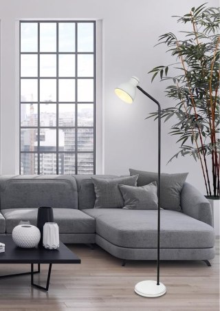 Lampa podłogowa ZUMBA czarno-biała prosta regulowana - Candellux Lighting