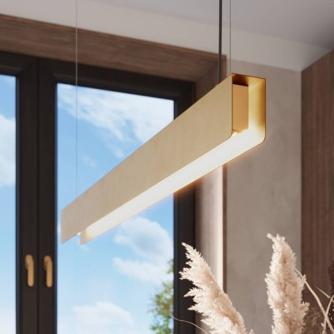 Lampa wisząca SPARK złota nowoczesna listwa led widok z bliska Lampa wisząca SPARK złota nowoczesna listwa led widok z bliska