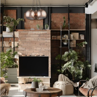 Lampa wisząca RAME 3 miedziana potrójna loft - Light Prestige