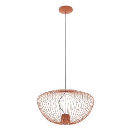 Lampa wisząca PUMPKIN M TERRACOTA ceglasta ażurowy klosz loft boho - Nowodvorski Lighting