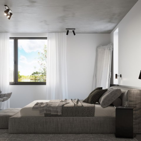 Plafon DIREZIONE 3 czarny listwa sufitowa regulowane tuby - Sollux Lighting