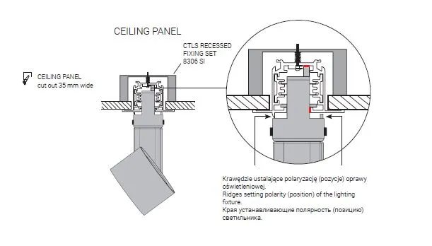 CTLS RECESSSED montaż w suficie podwieszanym - Nowodvorski Lighting
